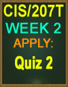 CIS/207T WEEK 2 APPLY: QUIZ 2